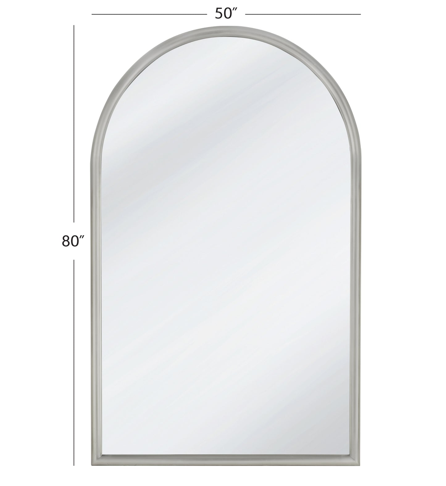 Malia - Floor Mirror - Pearl Silver