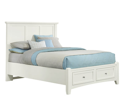 Bonanza - Queen Mansion Bed With Storage Footboard - White