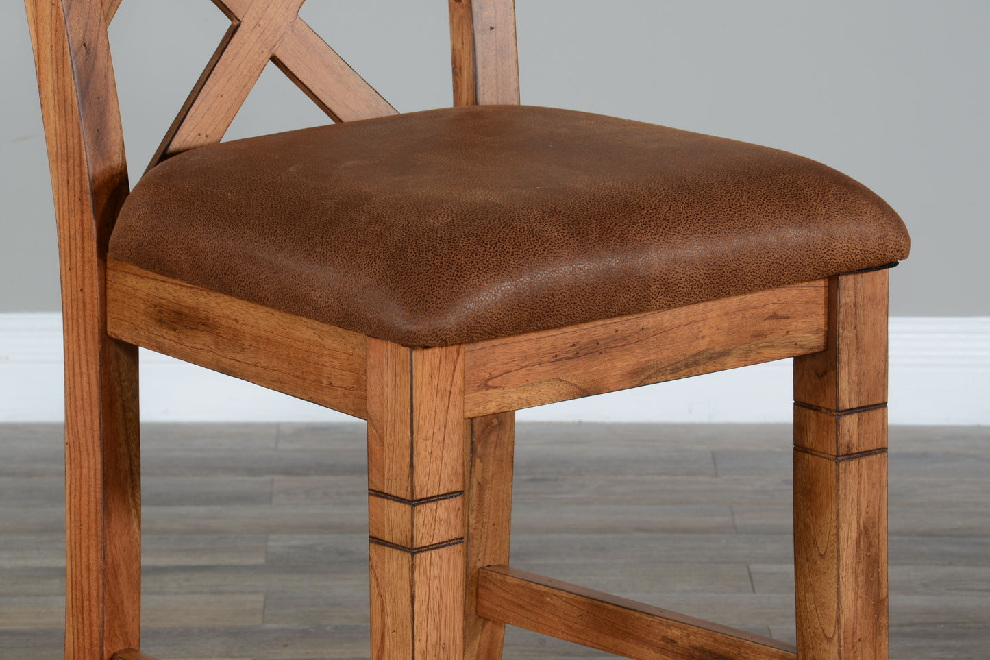 Sedona - Double Crossback Barstool - Light Brown