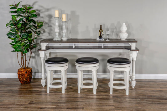 Carriage House - Console Table - Cottage White / Europen Dark