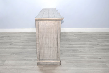 Homestead Hills - Media Console Long - Tobacco Leaf / Alpine Gray