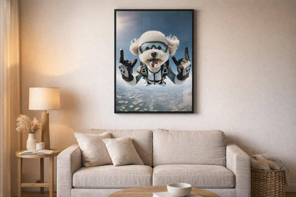 Skybound Pals II Gloss Canvas With Rocks In Frame - Black / Blue