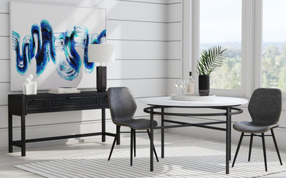 Hadley - Dining Table - Black / White