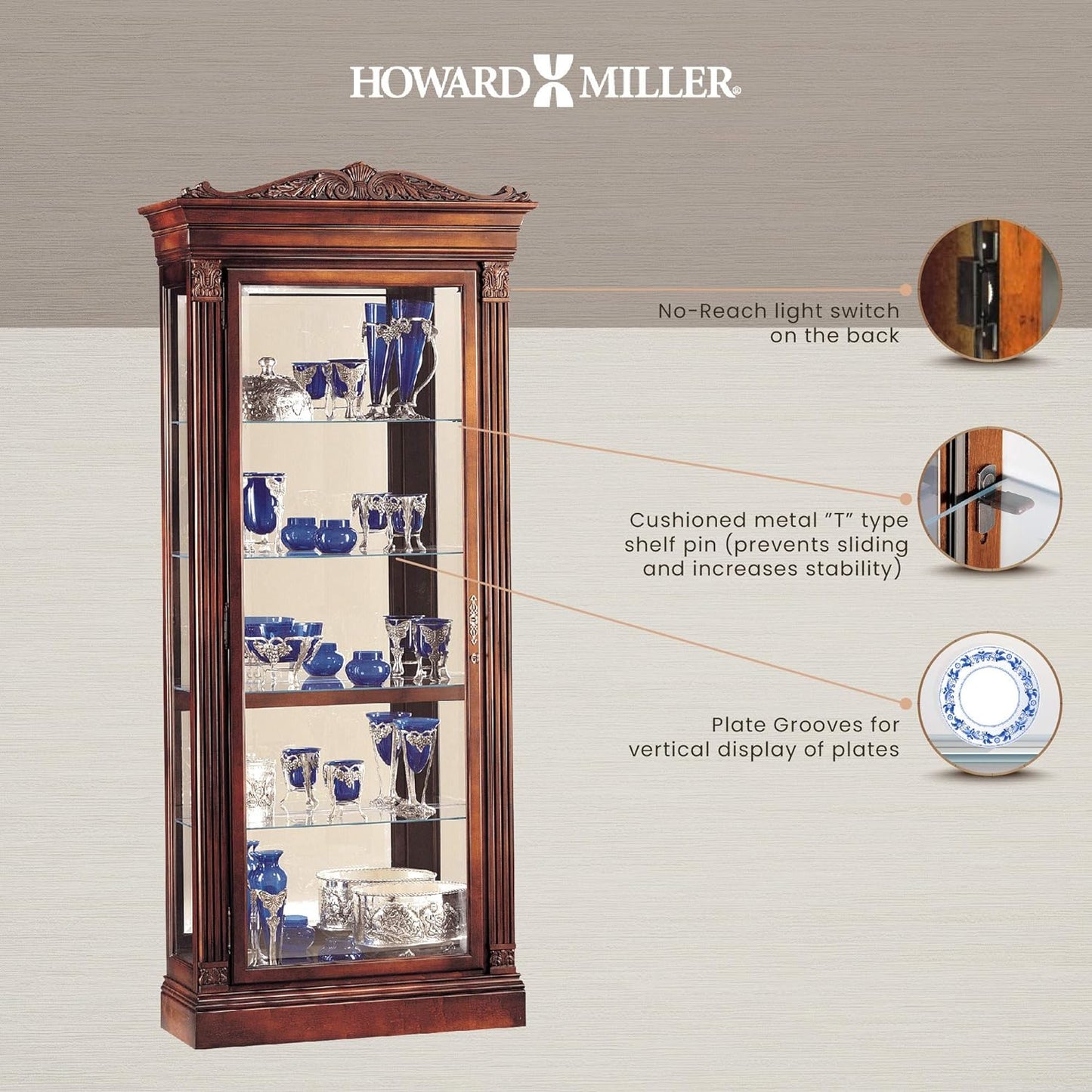 Howard Miller Embassy Curio Cabinet