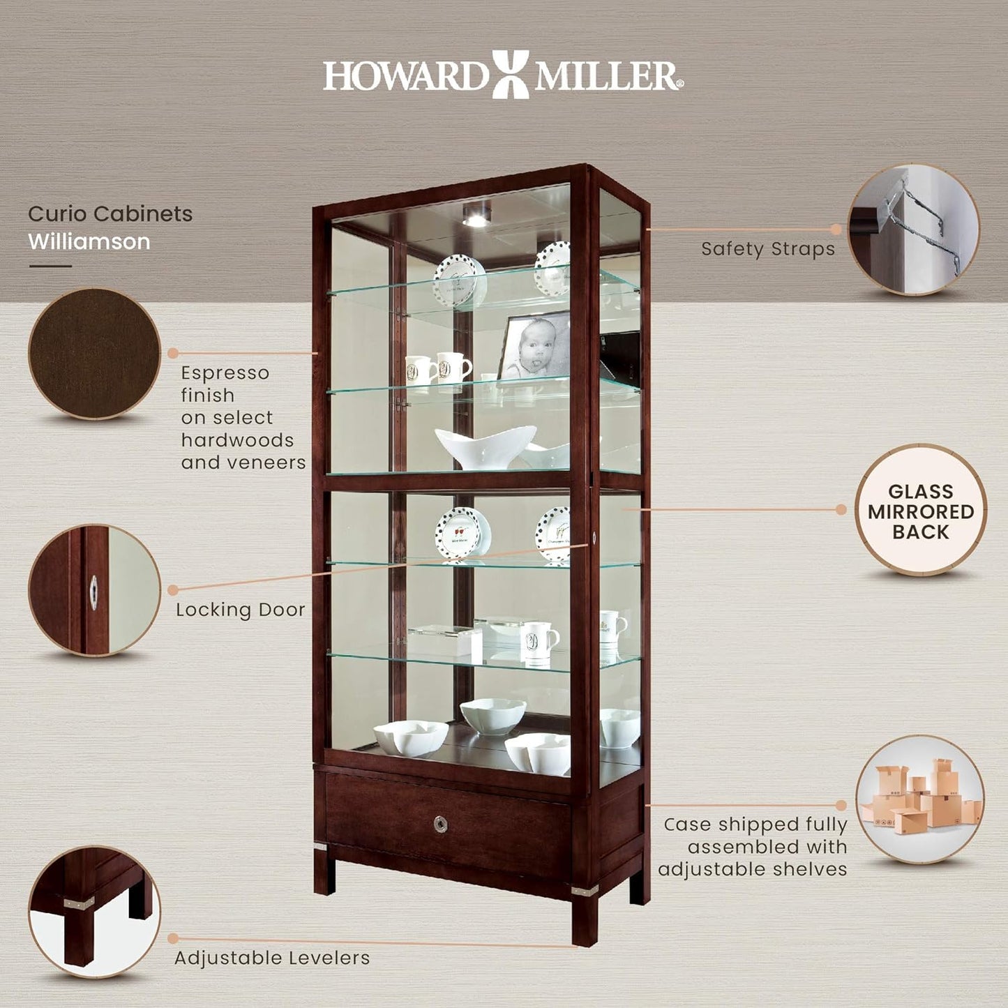 Howard Miller Williamson Curio Cabinet