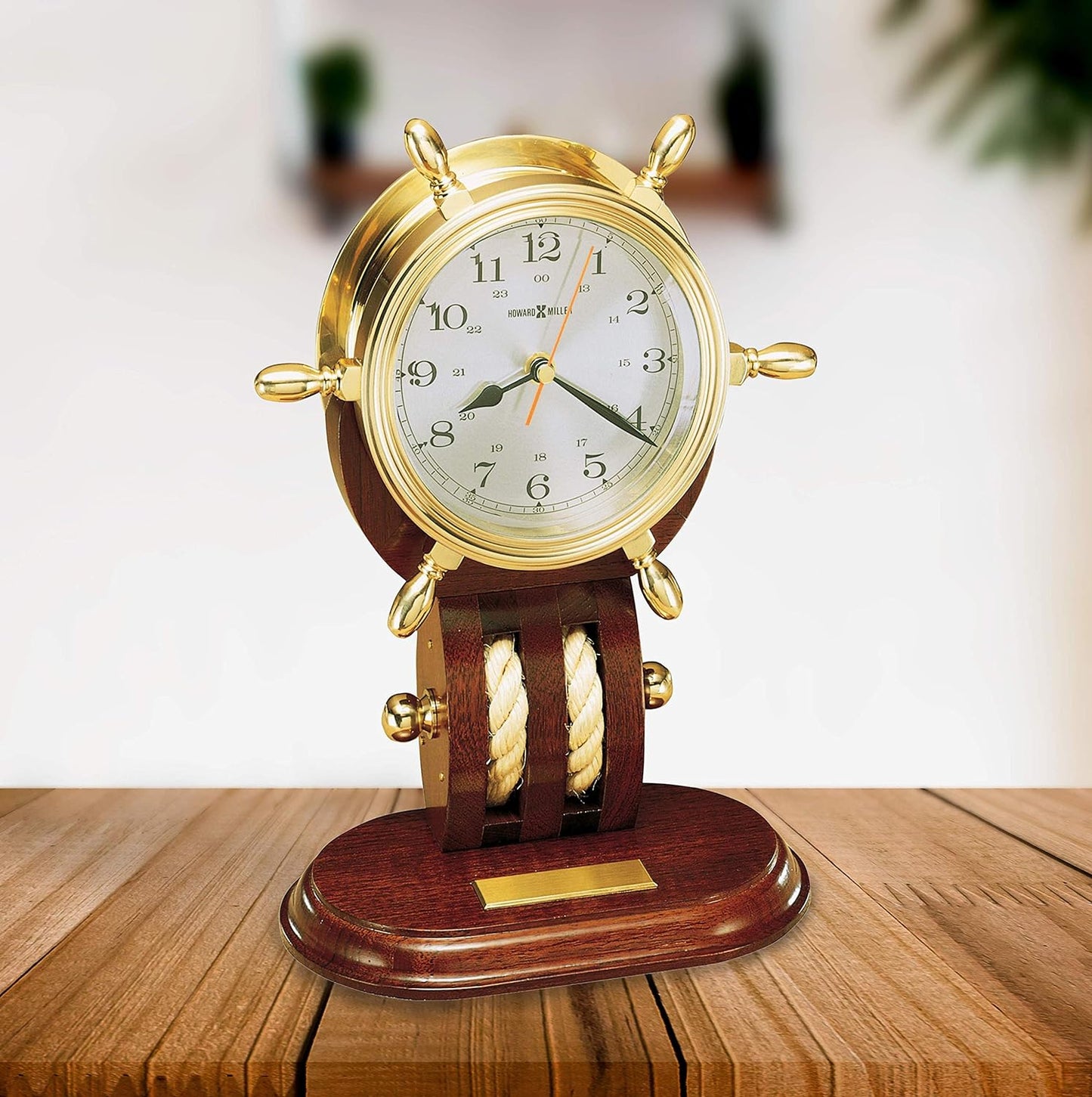 Britannia Tabletop Nautical Captain Accent Clock