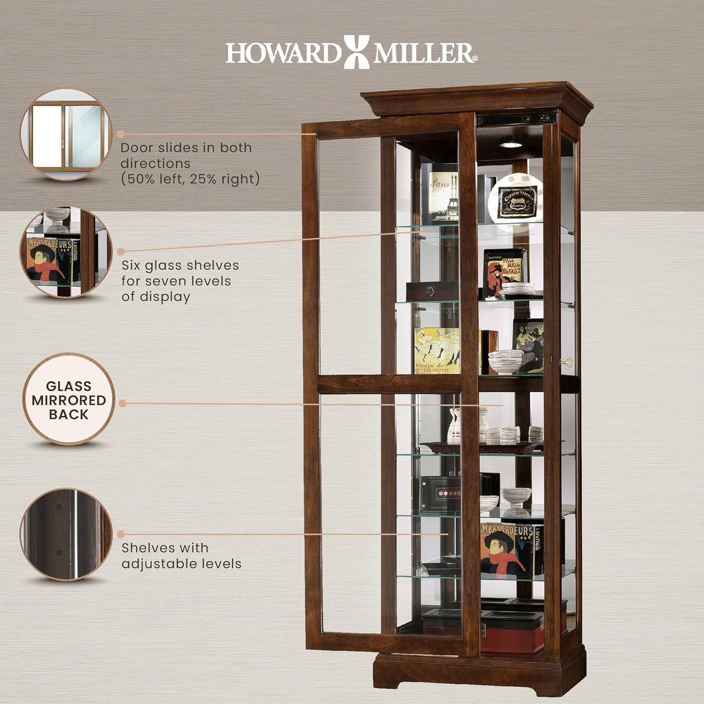 Howard Miller Martindale Curio Cabinet