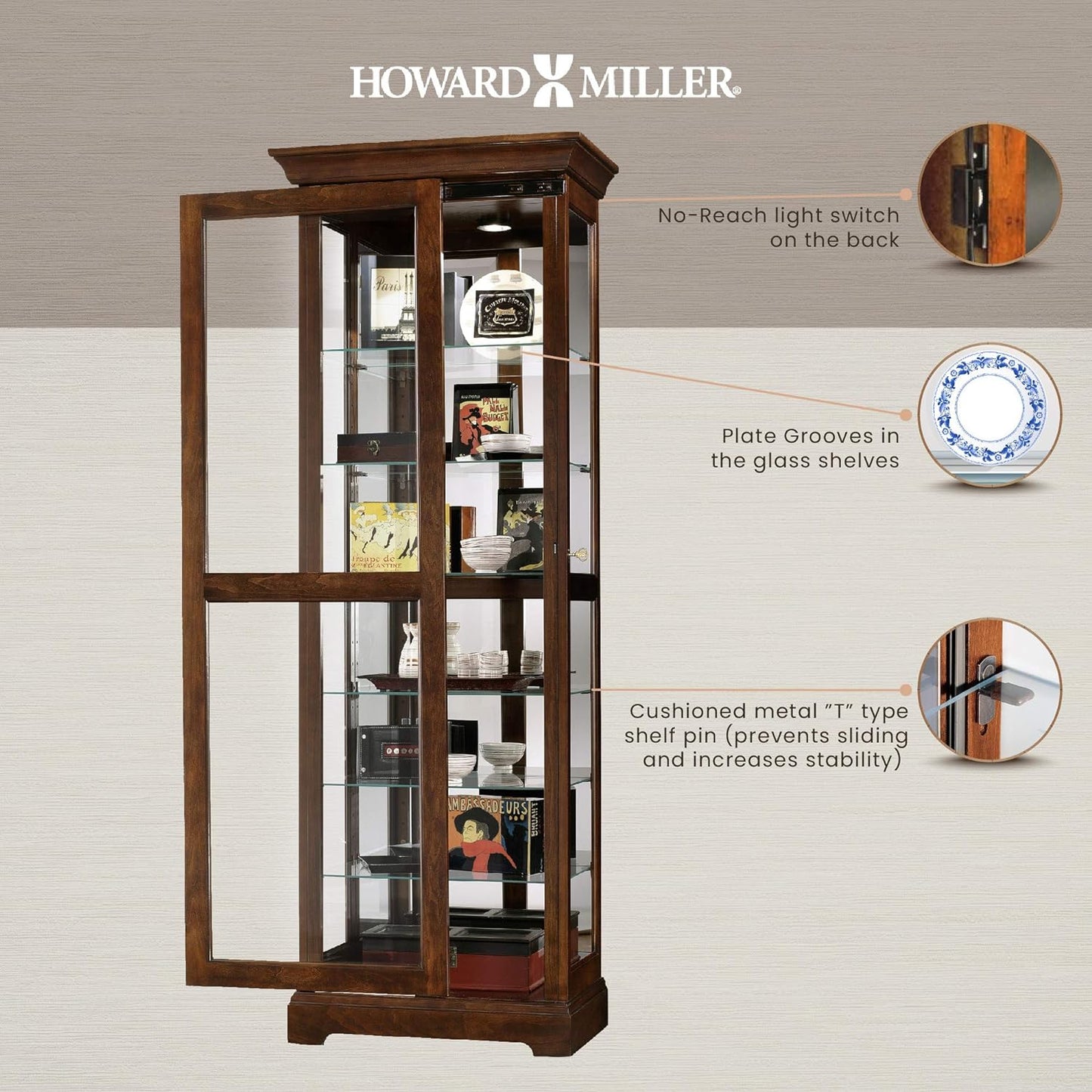 Howard Miller Martindale Curio Cabinet