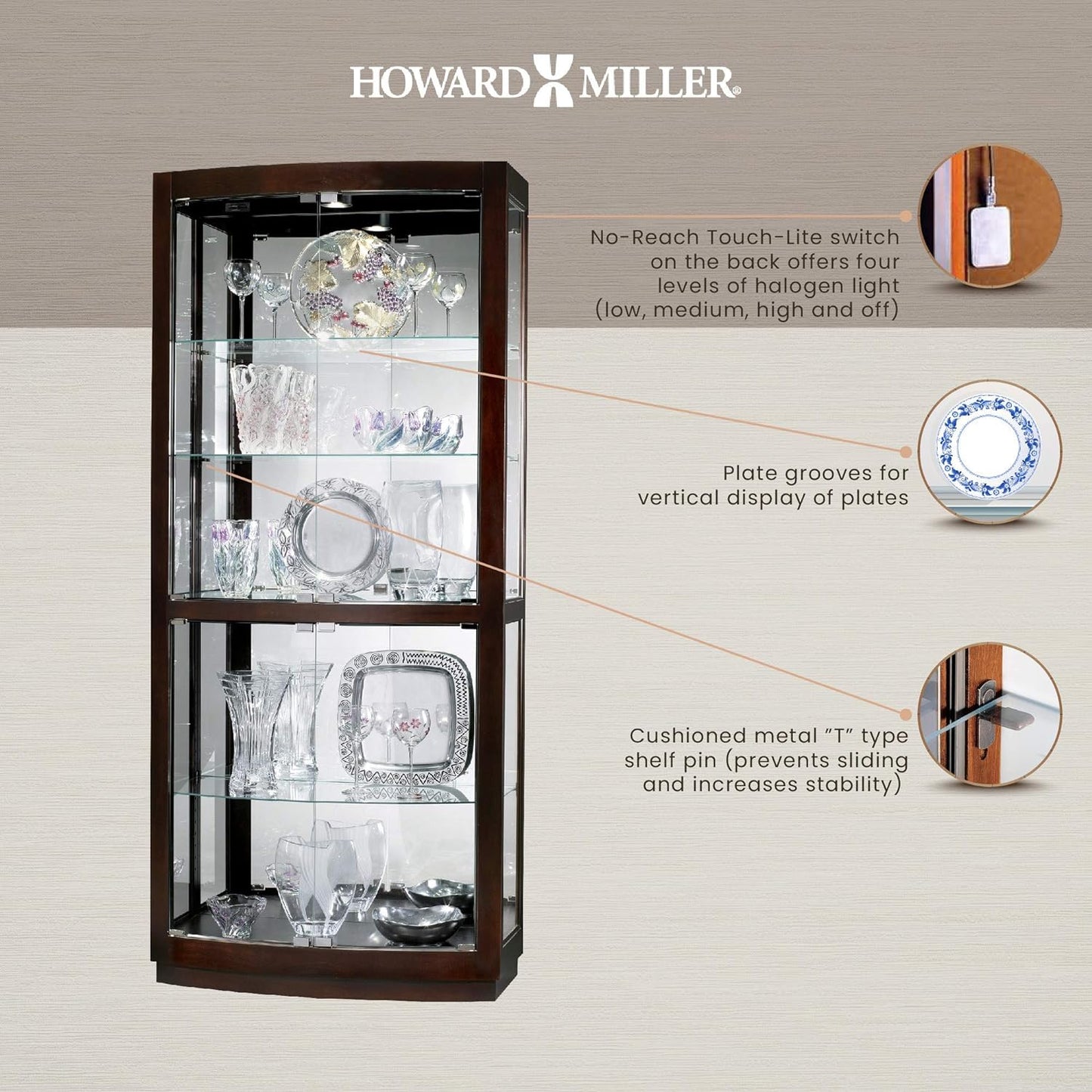 Howard Miller Bradington Curio Cabinet