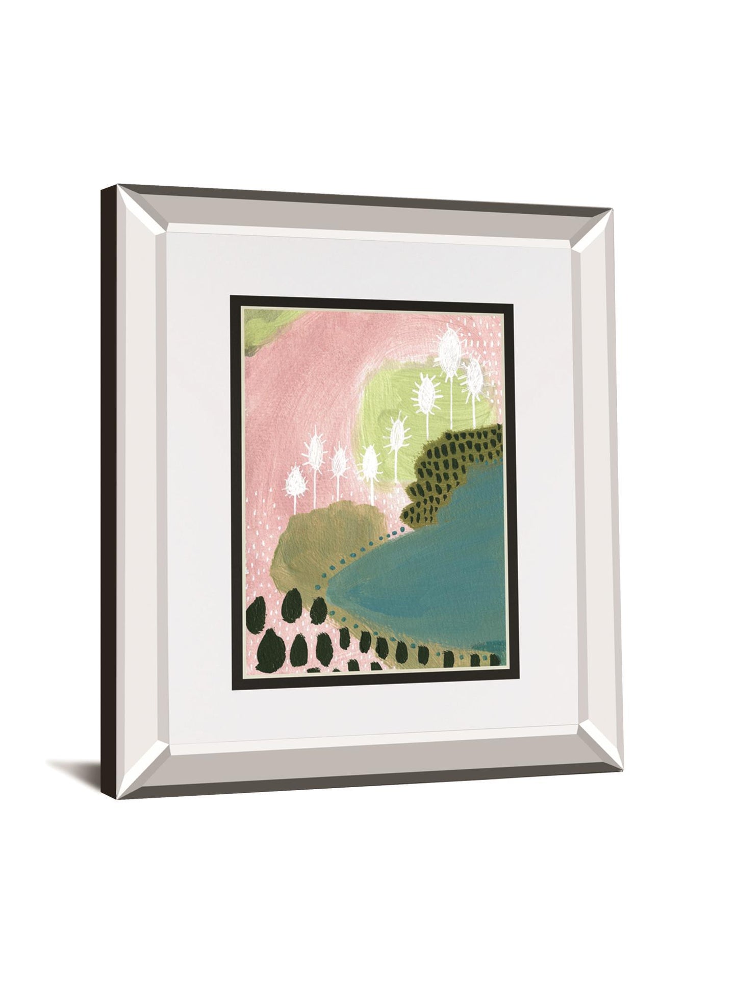 Abundance I By Lynn Mack Mirrored Frame - Pink