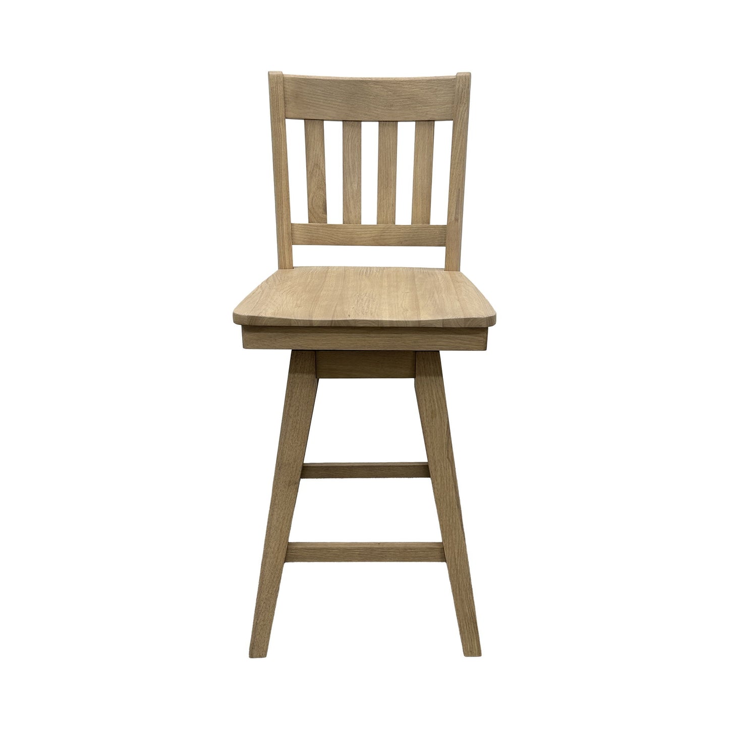 Wooden Barstool With Slat Back