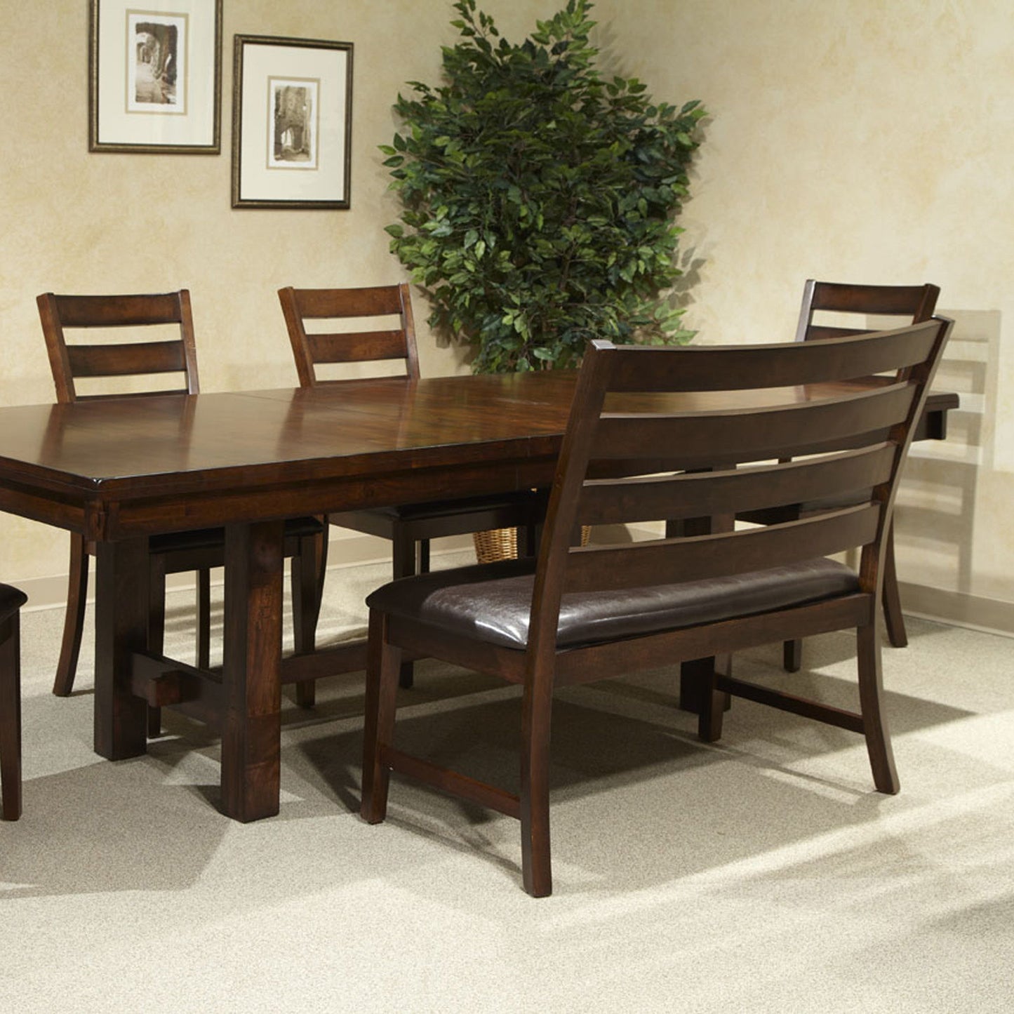 Kona - Ladder Counter Bench - Raisin