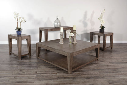Doe Valley - Mahogany Wood Coffee Table - Taupe Brown