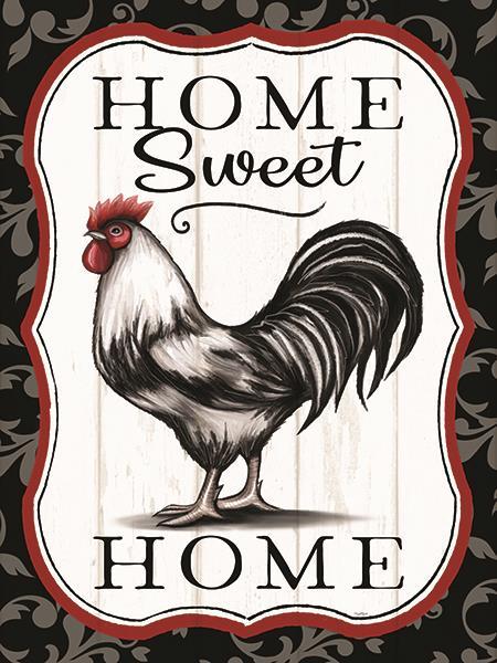 Home Sweet Home Rooster By Elizabeth Tyndall - White