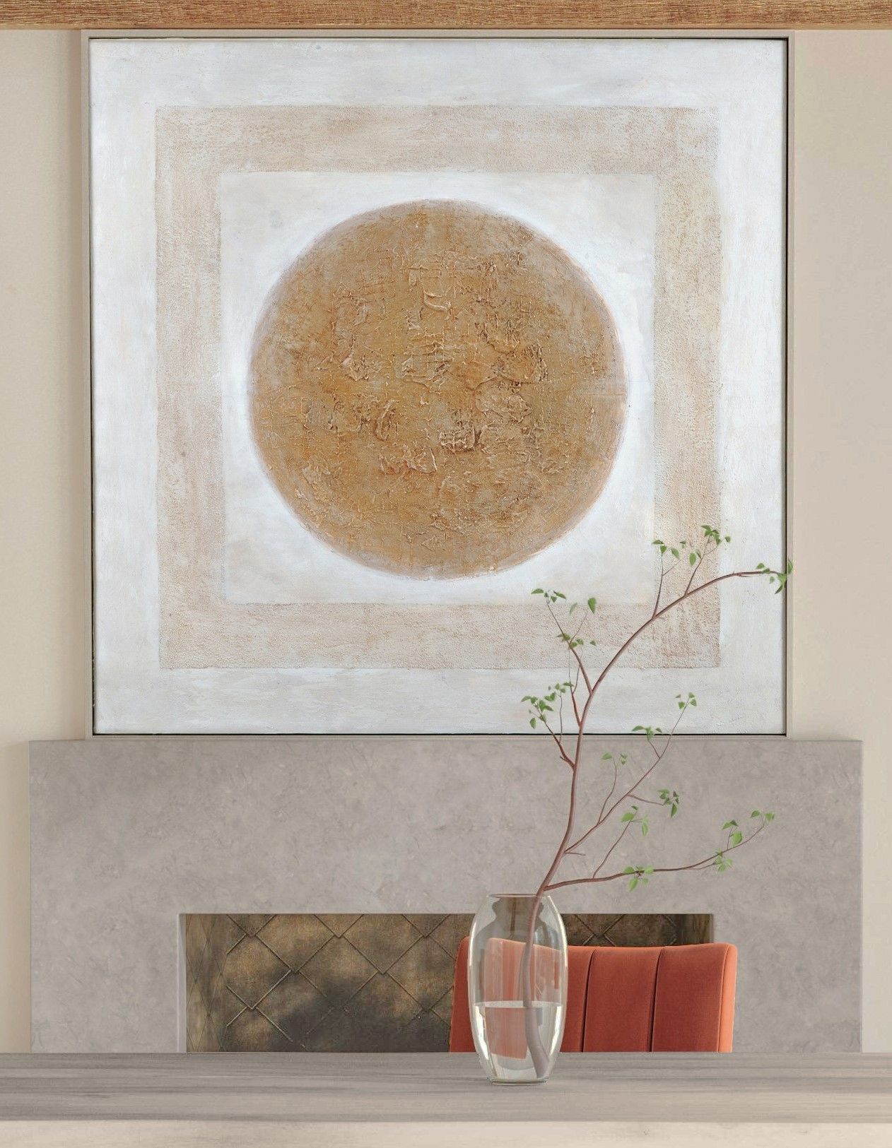 Central - Canvas Art - Beige