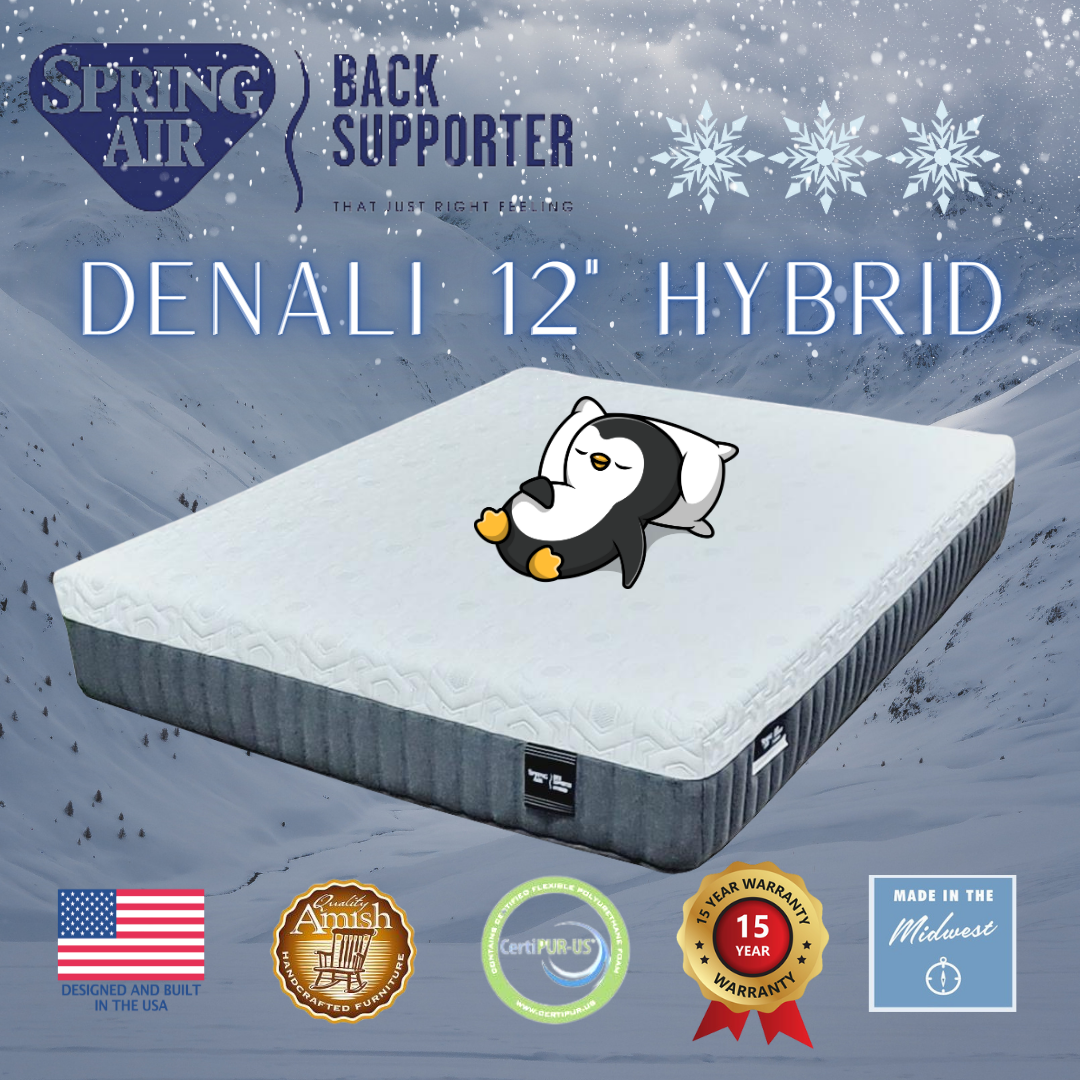 Spring Air Denali 12" Hybrid Cooling Gel Mattress w/ FREE Pillow!