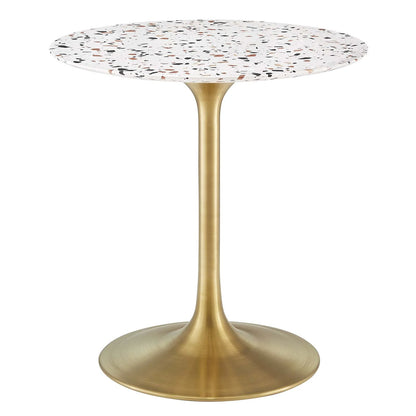 Lippa 28in Round Terrazzo Pedestal Dining Table