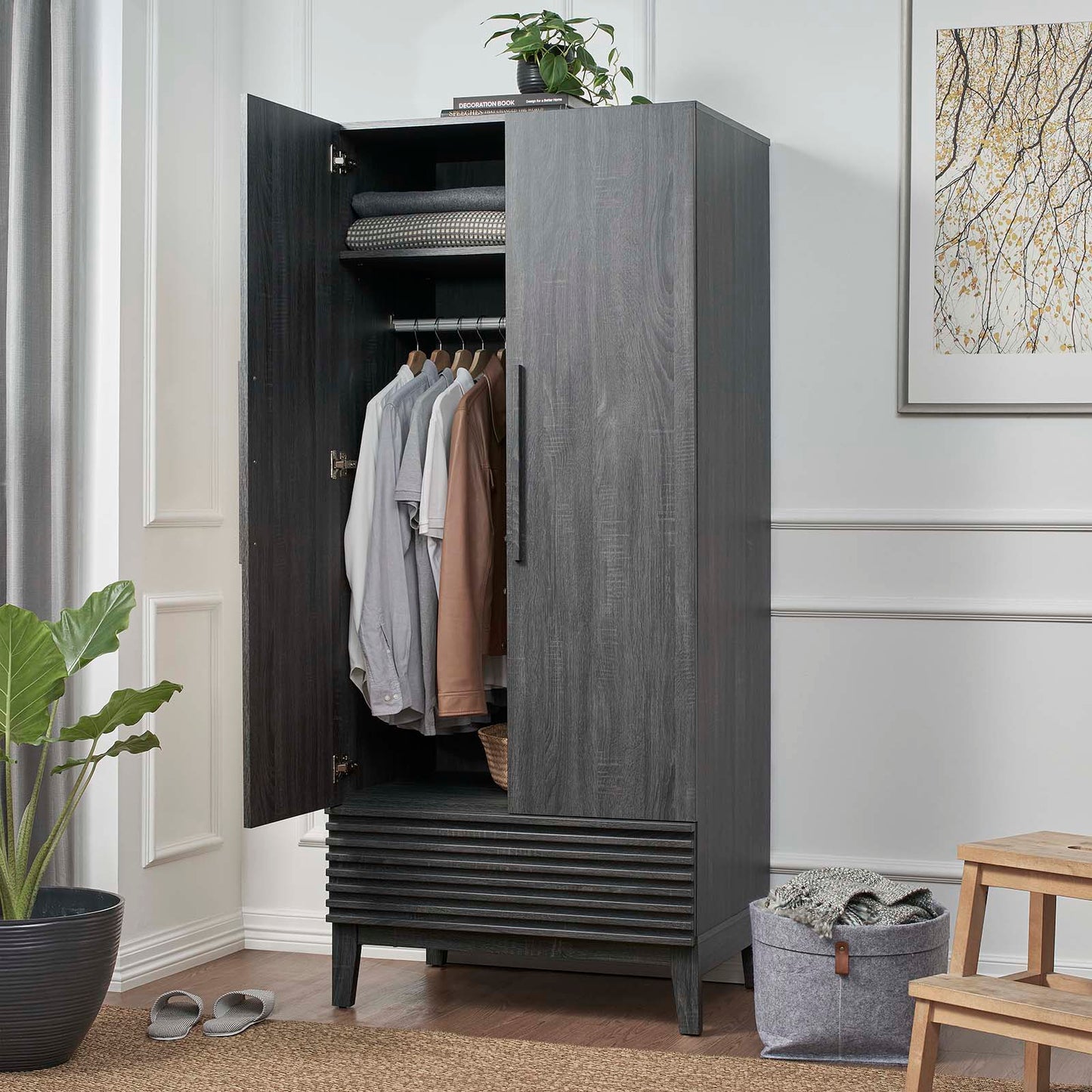 Render Mid-Century Modern Style Wardrobe Standing Chest – HomeSource  Furniture