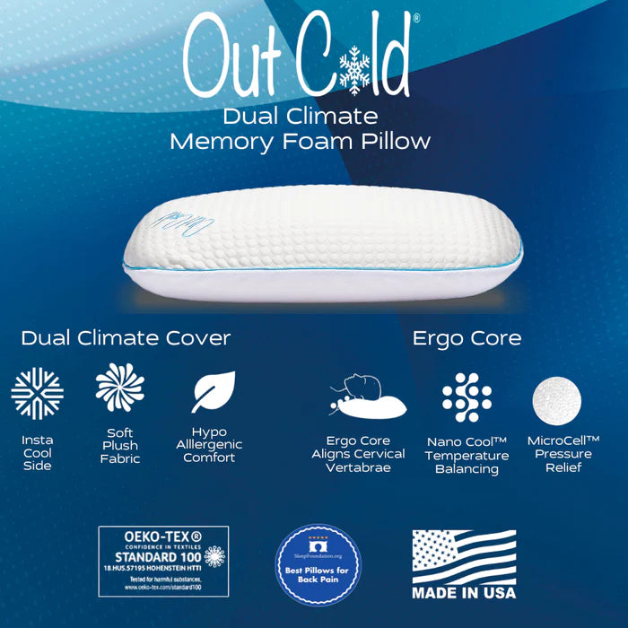 Out Cold Memory Foam Pillow