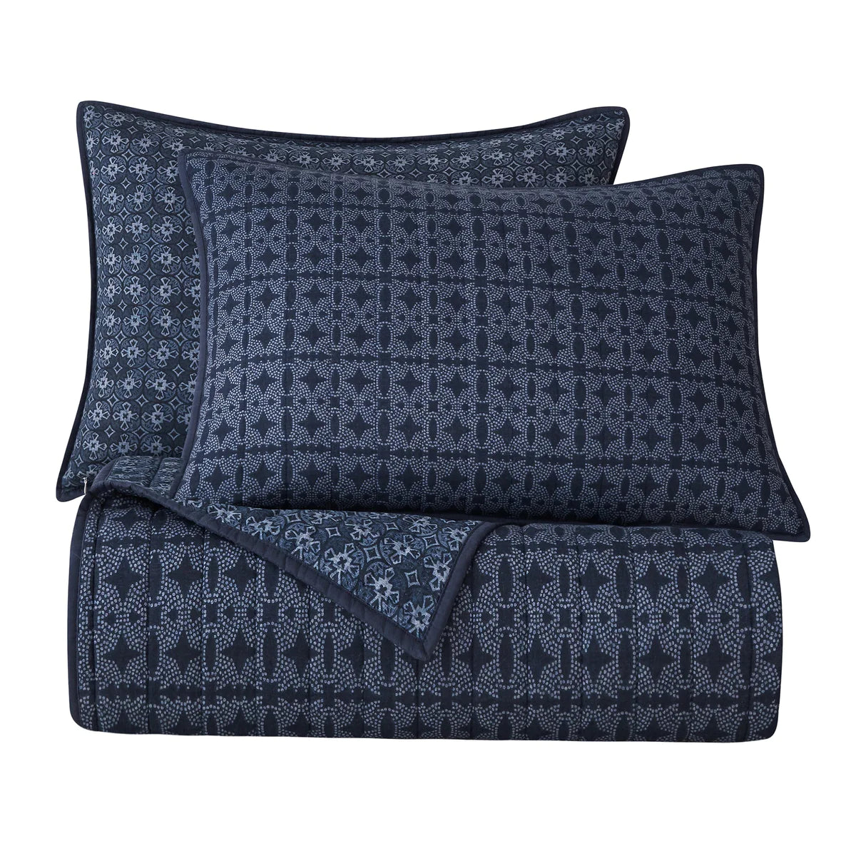 Indigo Reversible Quilt Set