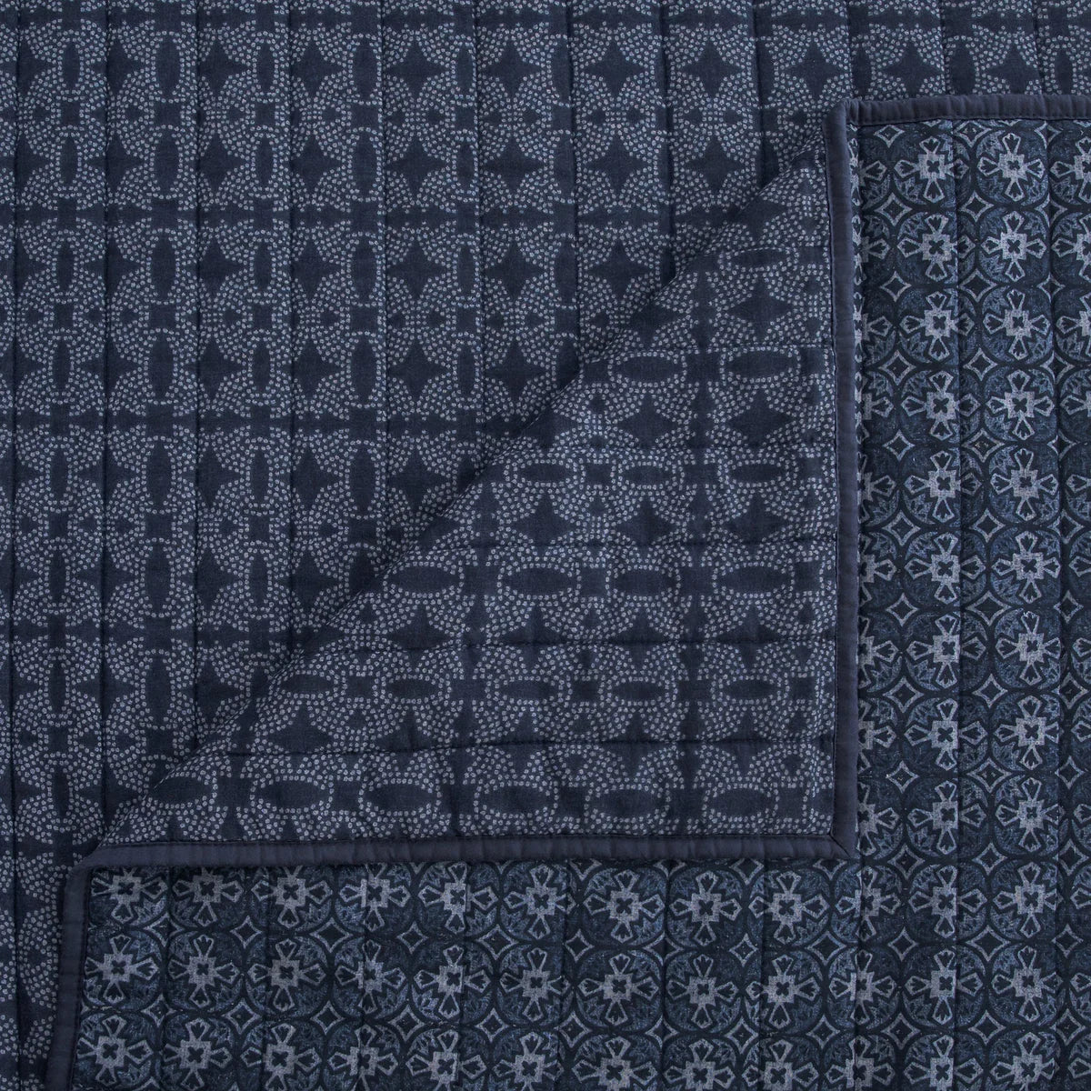 Indigo Reversible Quilt Set