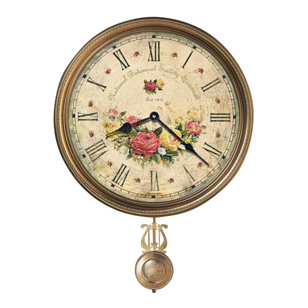 Howard Miller Savannah Botanical VII Pendulum Wall Clock