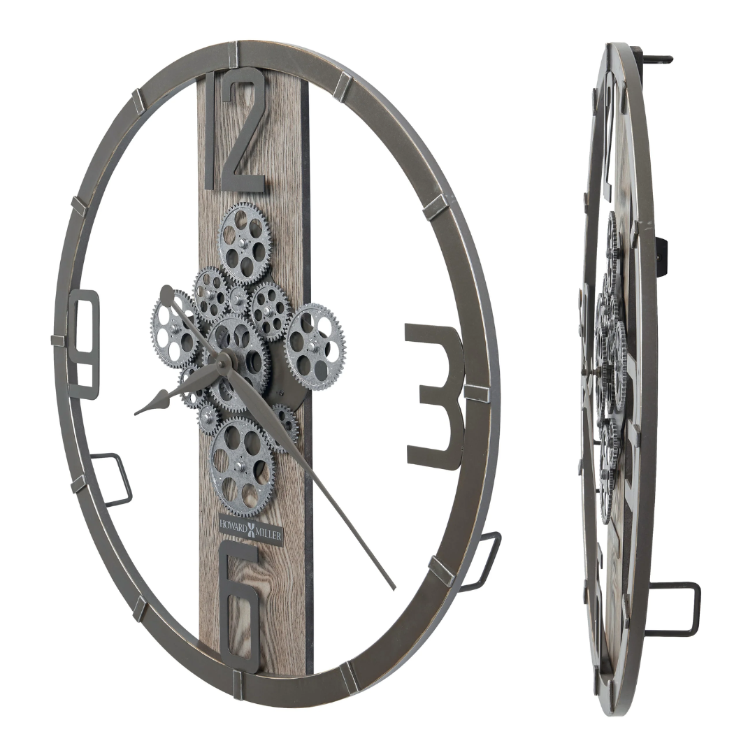 Howard Miller Mikkel Oversized Moving Gear Wall Clock