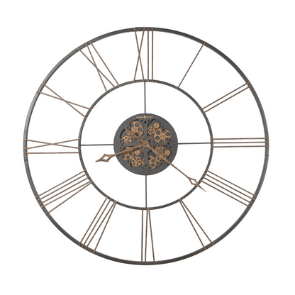 Howard Miller Dakota Oversized Moving Gears Wall Clock