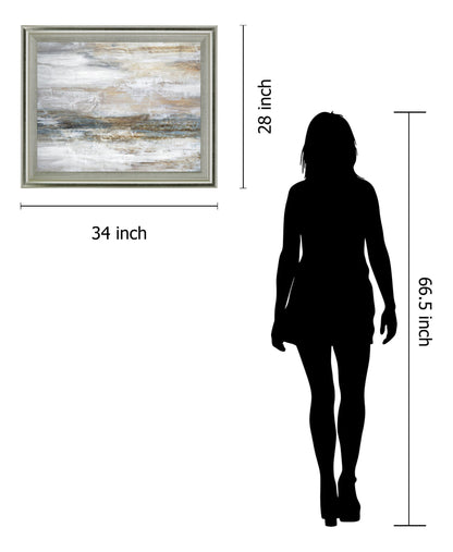 Dusty Drift - 28" x 34" Framed Wall Art - Gray