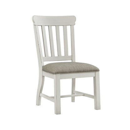 Drake - Slat Chair - Rustic White / French Oak