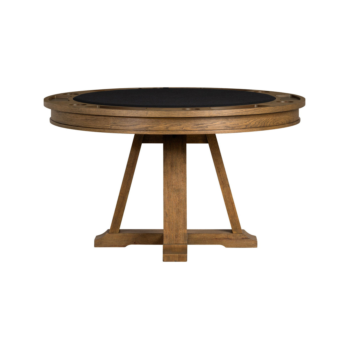 54" Round Poker Table - Whiskey
