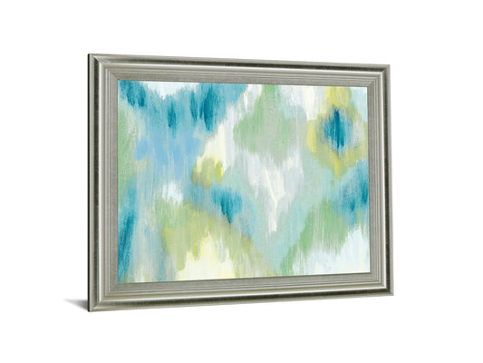 Mist Meadow - 28" x 34" Framed Wall Art - Light Blue