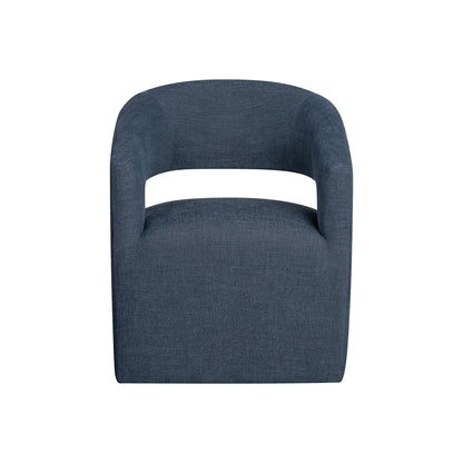 Upholstered Dining Chair Curved Open Back