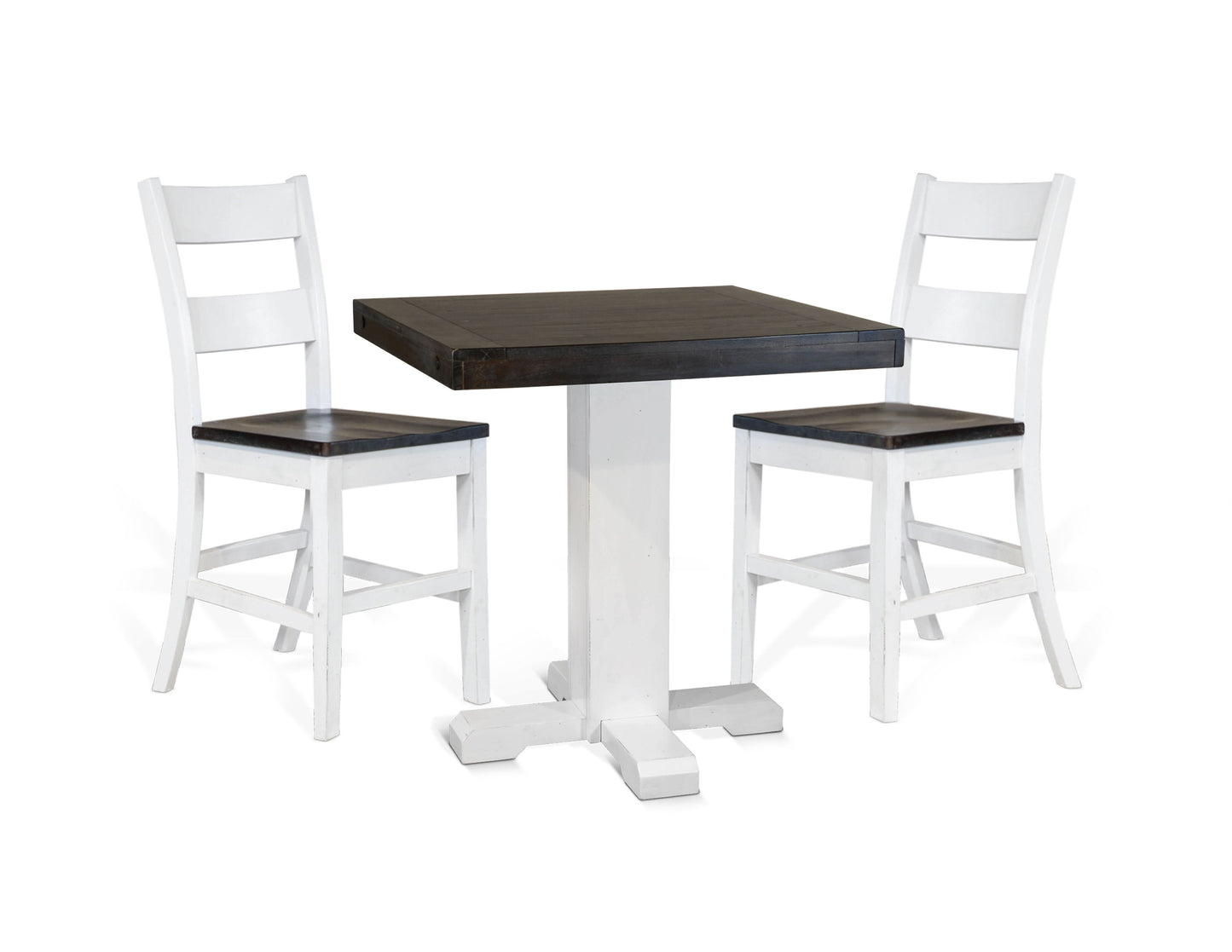 Carriage House - Pub Table - White / Dark Brown