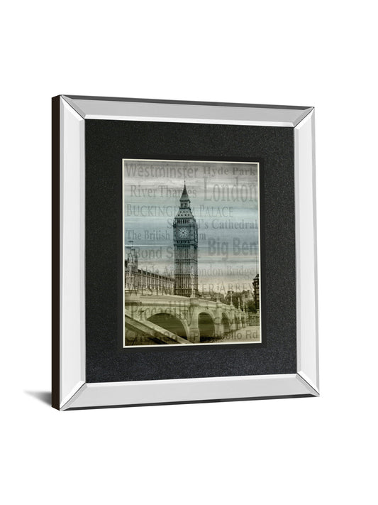 Big Ben By Alan Lambert - Mirror Framed Print Wall Art - Black
