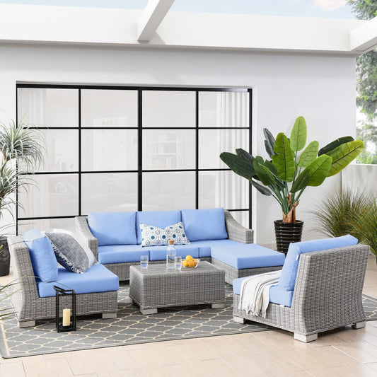 Conway 5-Piece Outdoor Patio Wicker Rattan Furniture Set