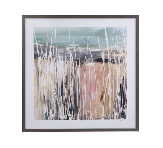 Wildgrasses - I Framed Print - Blue / Beige