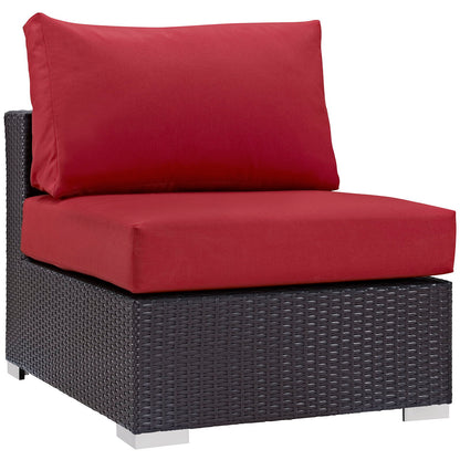 Convene 10 Piece Red Outdoor Patio Sectional Set