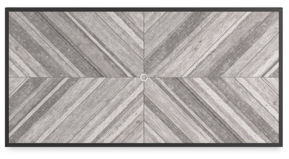 Beachcroft - Rectangular Dining Table With Umbrella Option - Black / Light Gray