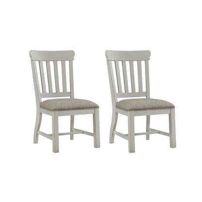 Drake - Slat Chair - Rustic White / French Oak