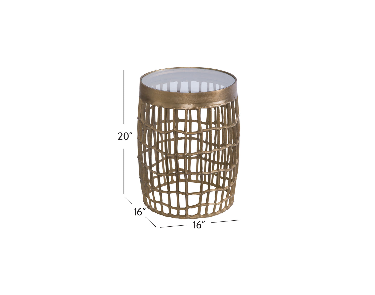 Harper - Accent Table - Antique Brass