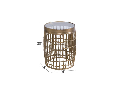 Harper - Accent Table - Antique Brass