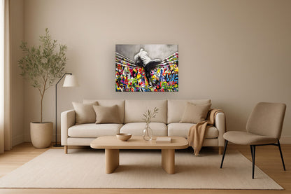 Urban Breaker - 36" x 48" Framed Wall Art - Gray