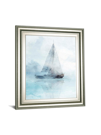 Sailing Boat I By Ken Roko - Framed Print Wall Art - Pearl Silver