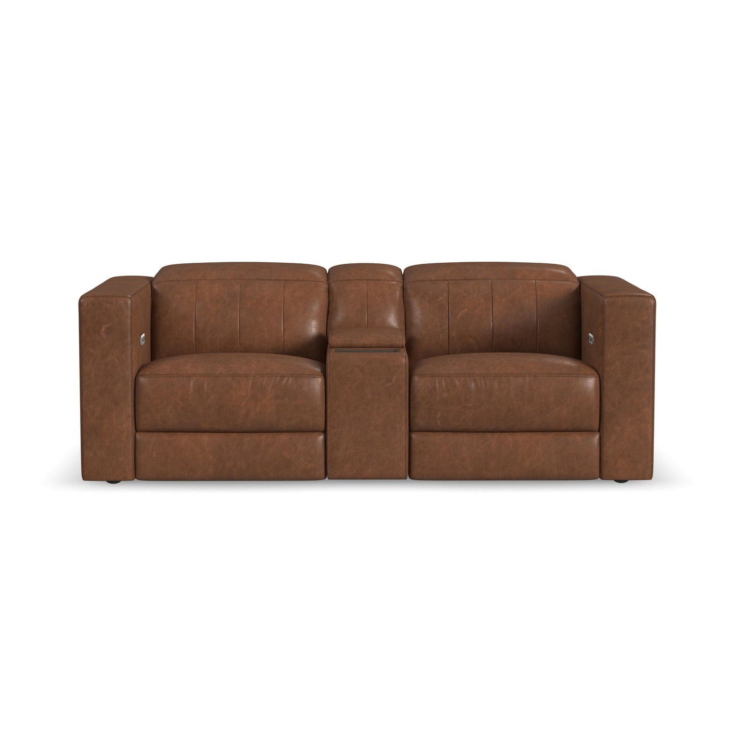 Austin - Power Reclining Loveseat with Console & Power Headrests - Dark Brown