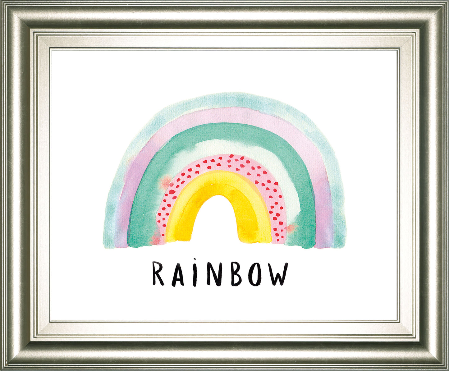 Rainbow Joy By Joelle Wehkamp - Framed Print Wall Art - Pink