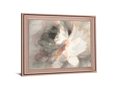 Whispered Petal Dawn - 28" x 34" Framed Wall Art - Beige