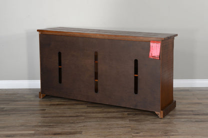 Santa Fe - TV Console With Barn Door - Dark Chocolate