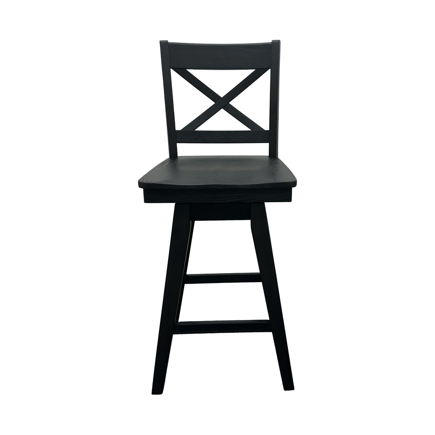 Wooden Barstool With X Back