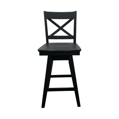 Wooden Barstool With X Back